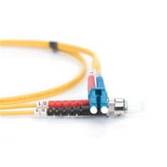 Digitus Optický kabel Optic Patch, LC / ST, Singlemode, OS2, 09/ 125 µ, 5m - žlutý