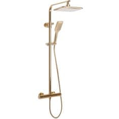 REA Sprchový set s termostatom Tom - dažďová a ručná sprcha zlatá