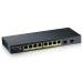 Zyxel GS1900-10HP v2, 10-port Desktop Gigabit Web Smart switch: 8x Gigabit metal + 2x SFP, IPv6, 802.3az (Green), PoE