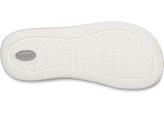 Crocs LiteRide Flip-Flops pre mužov, 46-47 EU, M12, Žabky, Šlapky, Papuče, Smoke/Pearl White, Sivá, 205182-06J