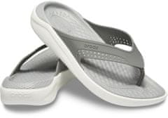 Crocs LiteRide Flip-Flops pre mužov, 46-47 EU, M12, Žabky, Šlapky, Papuče, Smoke/Pearl White, Sivá, 205182-06J