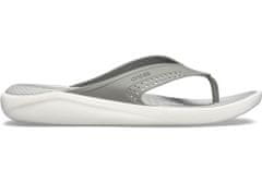 Crocs LiteRide Flip-Flops Unisex, 42-43 EU, M9W11, Žabky, Šlapky, Papuče, Smoke/Pearl White, Sivá, 205182-06J