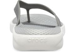 Crocs LiteRide Flip-Flops Unisex, 42-43 EU, M9W11, Žabky, Šlapky, Papuče, Smoke/Pearl White, Sivá, 205182-06J