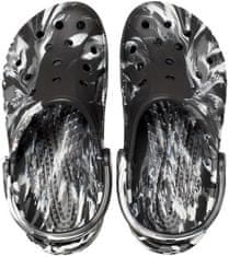 Crocs Baya Marbled Clogs pre mužov, 45-46 EU, M11, Dreváky, Šlapky, Papuče, Black/White, Čierna, 206935-066