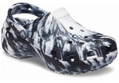 Crocs Classic Platform Marbled Clogs pre ženy, 38-39 EU, W8, Dreváky, Šlapky, Papuče, Black/White, Čierna, 207176-066