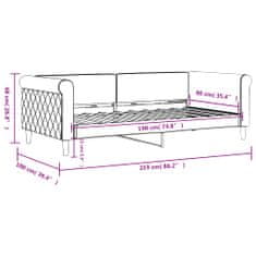 Petromila vidaXL Denná posteľ bledosivá 90x190 cm zamat