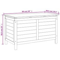 Petromila vidaXL Záhradný úložný box antracitový 99x49,5x58,5 cm jedľový masív