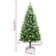 Vidaxl Umelý výklopný vianočný stromček so stojanom 210 cm