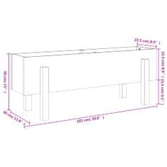 Petromila vidaXL Záhradný vyvýšený záhon sivý 101x30x38 cm masívna borovica