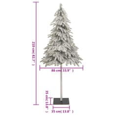 Vidaxl Umelý vianočný stromček so snehovými vločkami 210 cm