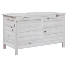 Vidaxl Záhradný úložný box biely 99x49,5x58,5 cm masívne jedľové drevo