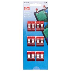 PRYM Klipy na látky, 2,6 cm, 12 ks, červené