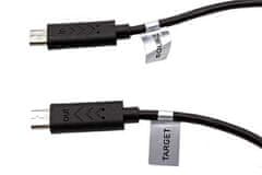 USB 2.0 kábel na prepojenie dvoch chytrých telefónov, microUSB B(M)- microUSB B(M),0,3m,OTG