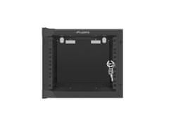 Lanberg RACK CABINET 10” WALL-MOUNT 4U/280X310 (FLAT PACK) WITH GLASS DOOR BLACK