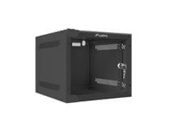 Lanberg RACK CABINET 10” WALL-MOUNT 4U/280X310 (FLAT PACK) WITH GLASS DOOR BLACK