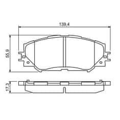 Bosch Brzdové platničky 139,4mm Subaru TREZIA - Bosch