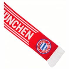 FAN SHOP SLOVAKIA Šál FC Bayern Mníchov, červeno-biela, znak klubu, strapce, 130x17cm