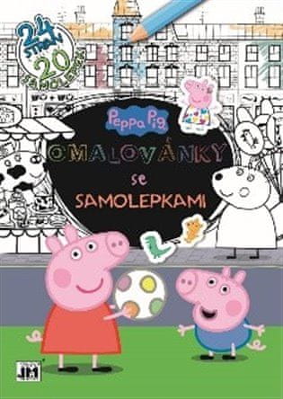 Peppa - Omaľovánky so samolepkami A4+