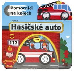 Hasičské auto - Pomocníci na bicykloch + drevené, ekologicky nezávadné autíčko