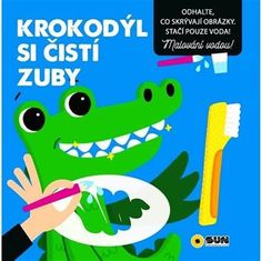 Krokodíl si čistí zuby - Maľovanie vodou