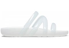 Crocs Splash Glossy Strappy Sandals pre ženy, 41-42 EU, W10, Sandále, Šlapky, Papuče, White, Biela, 208537-100