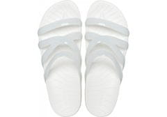 Crocs Splash Glossy Strappy Sandals pre ženy, 39-40 EU, W9, Sandále, Šlapky, Papuče, White, Biela, 208537-100