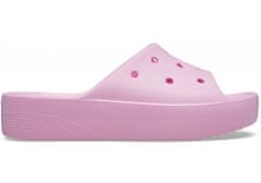 Crocs Classic Platform Slides pre ženy, 38-39 EU, W8, Šlapky, Sandále, Papuče, Flamingo, Ružová, 208180-6S0