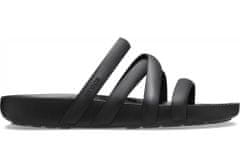 Crocs Splash Strappy Sandals pre ženy, 39-40 EU, W9, Sandále, Šlapky, Papuče, Black, Čierna, 208217-001