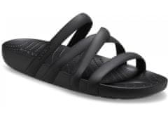 Crocs Splash Strappy Sandals pre ženy, 36-37 EU, W6, Sandále, Šlapky, Papuče, Black, Čierna, 208217-001