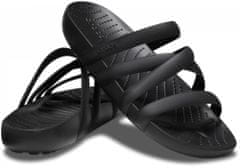 Crocs Splash Strappy Sandals pre ženy, 36-37 EU, W6, Sandále, Šlapky, Papuče, Black, Čierna, 208217-001