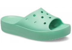 Crocs Classic Platform Slides pre ženy, 38-39 EU, W8, Šlapky, Sandále, Papuče, Jade Stone, Zelená, 208180-3UG