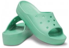 Crocs Classic Platform Slides pre ženy, 38-39 EU, W8, Šlapky, Sandále, Papuče, Jade Stone, Zelená, 208180-3UG