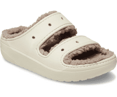 Crocs Classic Cozzzy Sandals Unisex, 42-43 EU, M9W11, Papuče, Bone/Mushroom, Béžová, 207446-2YC