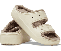 Crocs Classic Cozzzy Sandals Unisex, 42-43 EU, M9W11, Papuče, Bone/Mushroom, Béžová, 207446-2YC