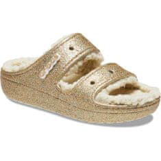 Crocs Classic Cozzzy Glitter Sandals Unisex, 38-39 EU, M6W8, Papuče, Gold/Multi, Zlatá, 208124-93S