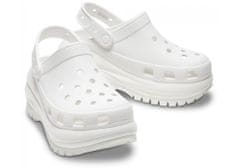 Crocs Classic Mega Crush Clogs Unisex, 38-39 EU, M6W8, Dreváky, Šlapky, Papuče, White, Biela, 207988-100