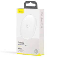 BASEUS bezdrôtový Charger Cobble 15W biela (WXYS-02)