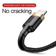 BASEUS Lightning Cafule Cable 1.5A 2m Gold + čierna (CALKLF-CV1)