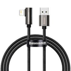 BASEUS Lightning Cable Legend Mobile Game Elbow with 90 degree rotated charging head 2,4A 1m čierna (CALCS-01)