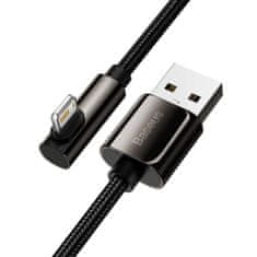 BASEUS Lightning Cable Legend Mobile Game Elbow with 90 degree rotated charging head 2,4A 2m čierna (CALCS-A01)