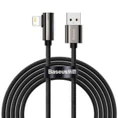 BASEUS Lightning Cable Legend Mobile Game Elbow with 90 degree rotated charging head 2,4A 2m čierna (CALCS-A01)