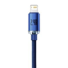 BASEUS Lightning Crystal Shine Cable Series Fast Charging Data Cable 2.4A 2m Blue (CAJY000103)