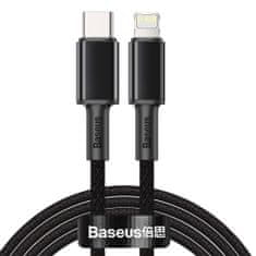 BASEUS Type-C - Lightning High Density Braided Fast charging cable PD 20W 2m čierna (CATLGD-A01)