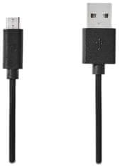 Nedis kábel USB 2.0/ zástrčka USB-A - zástrčka micro-B/ čierny/ bulk/ 3m