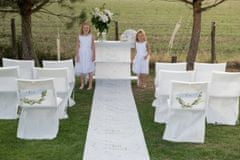 Santex Slávnostný koberec biely Just Married 10mx75cm
