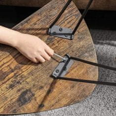 Artenat Odkladací stolík Aiden (SET 2 ks), 60 cm, hnedá