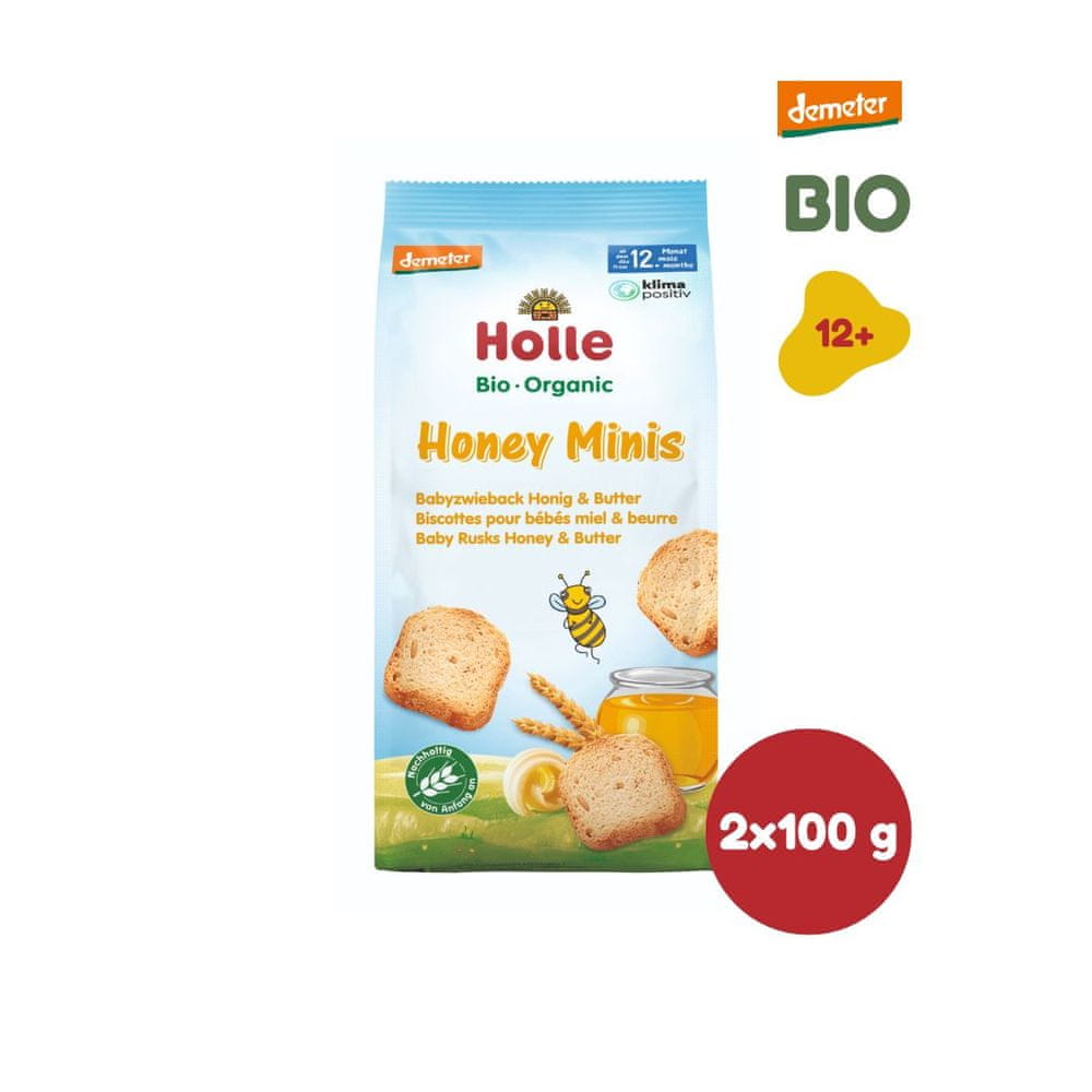 Holle Bio Dětské špaldové mini suchary - 2 x 100g