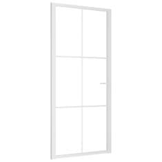 Vidaxl Vnútorné dvere 93x201,5 cm biele ESG sklo a hliník