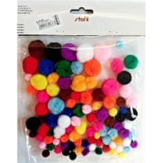 Stafil Pom-pom mix farieb 100ks