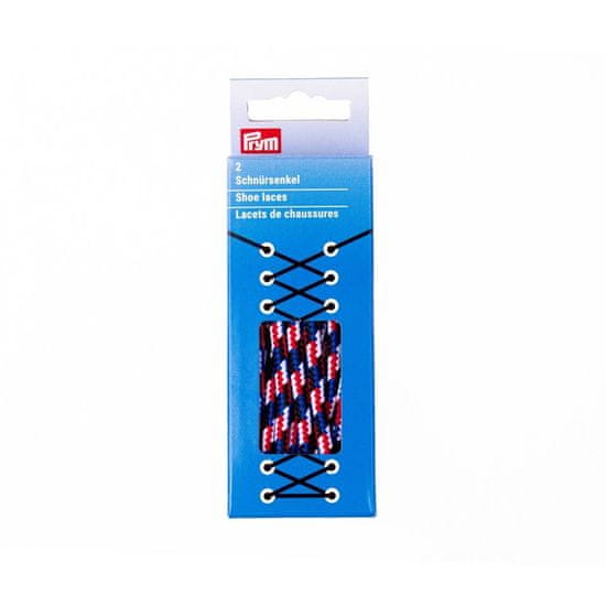 PRYM Okrúhle šnúrky outdoorové, 5 mm, 150 cm, modré/červené/biele